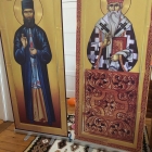 Icoane ortodoxe bizantine printate pe suport flexibil pentru sistem de afisare mobil